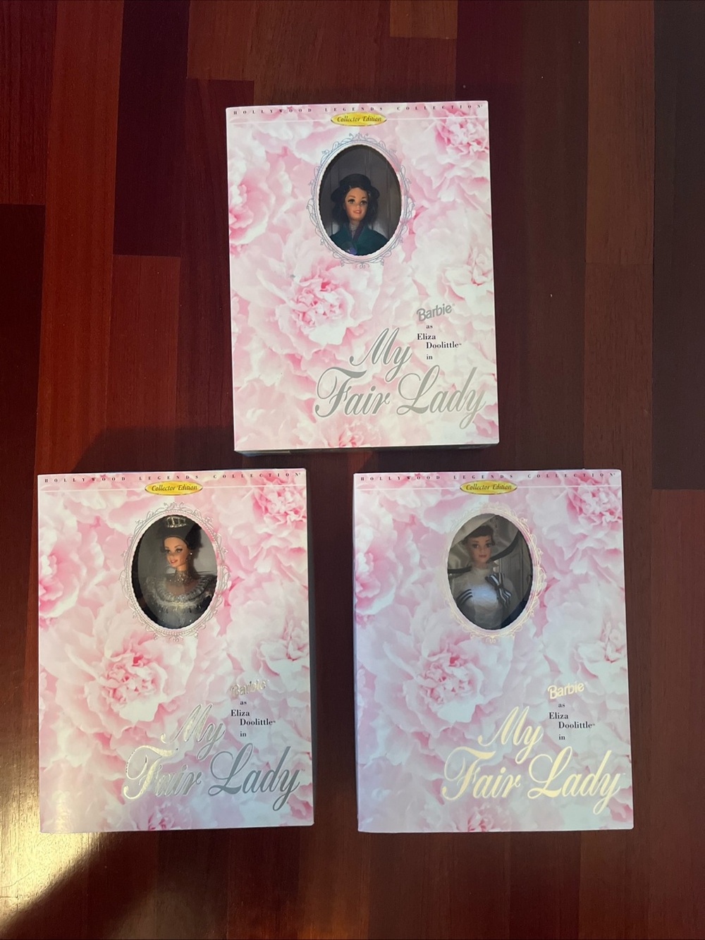Vintage 90s NIB set of (3) Barbie as Eliza Doolittle in My Fair Lady - Hollywood